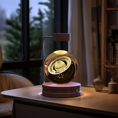 Crystal Ball Cosmic Night Light – USB-Powered Warm Bedside Lamp