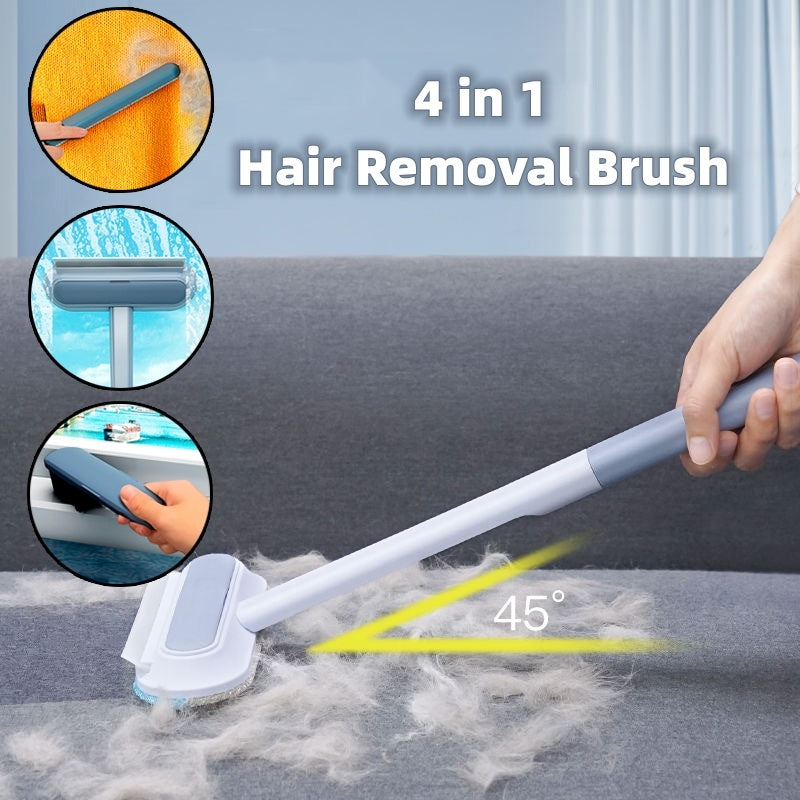 4-in-1 Multifunctional Cleaning Brush – Pet Hair Remover, Window Screen Cleaner, and More!