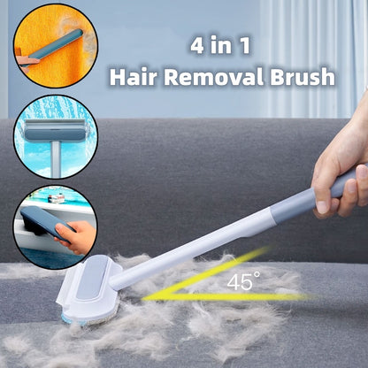 4-in-1 Multifunctional Cleaning Brush – Pet Hair Remover, Window Screen Cleaner, and More!