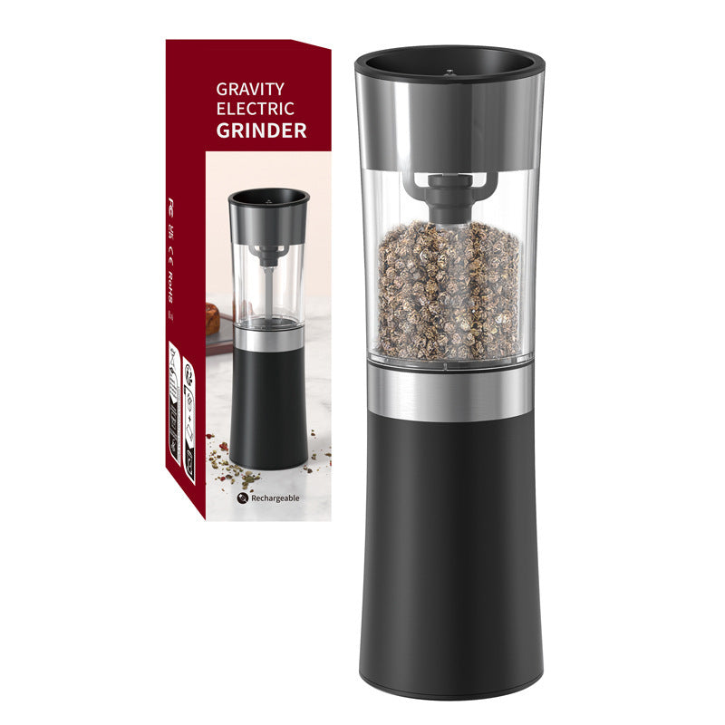 Electric Black Pepper Grinder – Effortless Seasoning at Your Fingertips