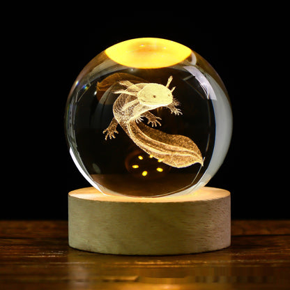 Luminous Crystal Ball Night Lamp – Creative Projection Light