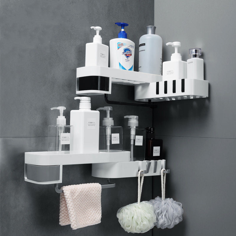 Space-Saving Bathroom Corner Shelf – Easy Installation for Organized Storage