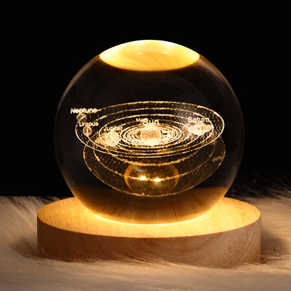 Luminous Crystal Ball Night Lamp – Creative Projection Light