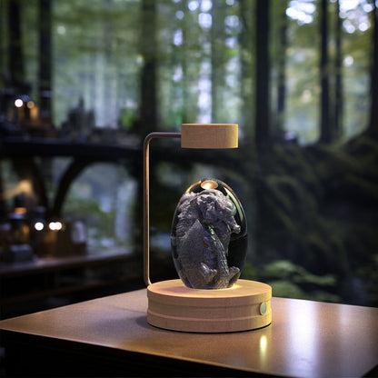 Crystal Ball Cosmic Night Light – USB-Powered Warm Bedside Lamp