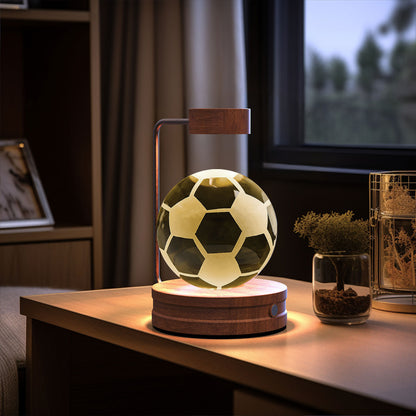 Crystal Ball Cosmic Night Light – USB-Powered Warm Bedside Lamp