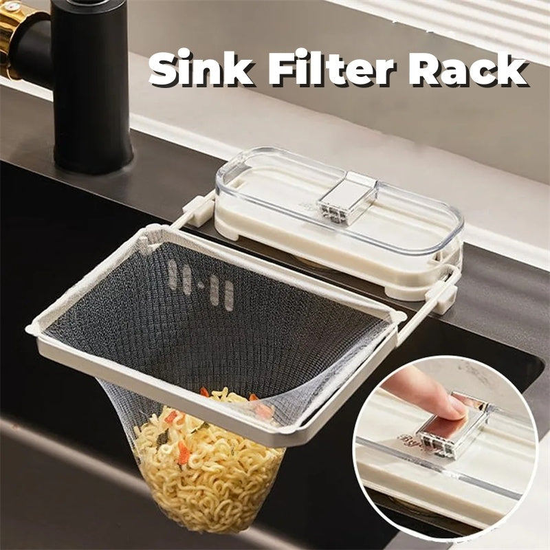 Kitchen Sink Filter Rack – Suction Cup Disposable Strainer for Easy Food Waste Disposal