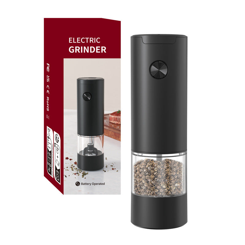 Electric Black Pepper Grinder – Effortless Seasoning at Your Fingertips